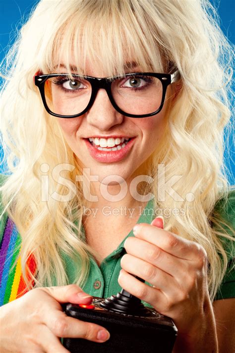 Cute Nerd Gamer Girl Close Up Stock Photo Royalty Free Freeimages