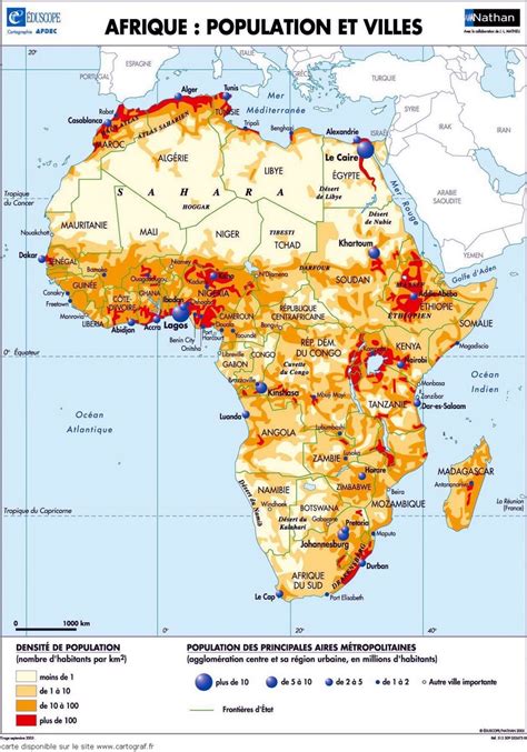 Informations géographiques sur l'Afrique