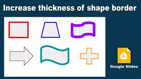 With google slides you can adjust the transparency, brightness, and. How to increase thickness of shape border in google slides ...