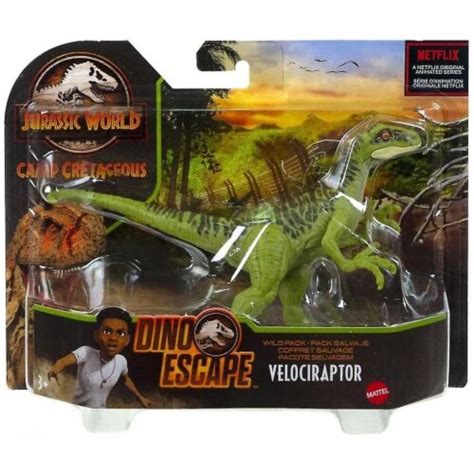 Jurassic World Camp Cretaceous Dino Escape Wild Pack Velociraptor Green 1 King Soopers