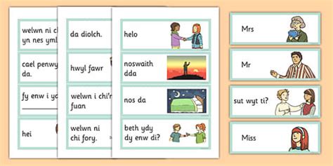 Easy And Useful Welsh Greetings Flashcards Twinkl Resources
