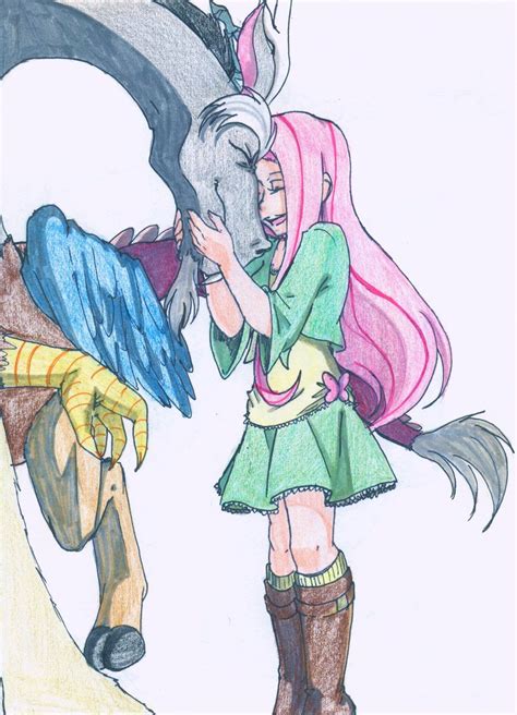 Discord And Humanfluttershy By 1gothgrrl On Deviantart My Little