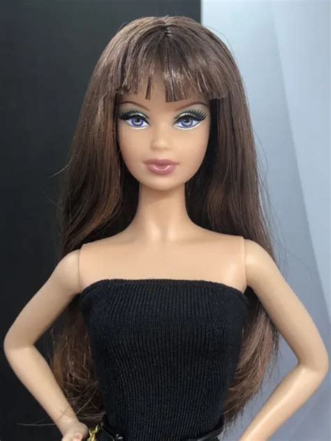 barbie basics doll model 03 collection 001 model muse bangs black dress steffie £86 86 picclick uk