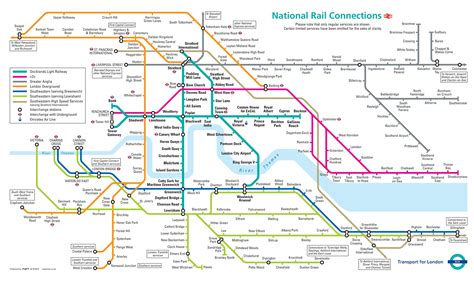 London Mainline Rail Connections Map