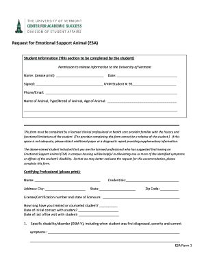 fillable free printable esa certificate tutoreorg