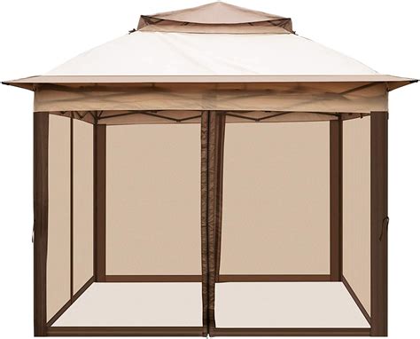 Vevor Pop Up Gazebo 11 X 11 With Netting Outdoor Canopy Gazebo With 4