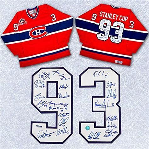 Montreal police use tear gas to disperse habs fans after series victory. 1993 Montreal Canadiens Team Signed Stanley Cup Jersey LE ...