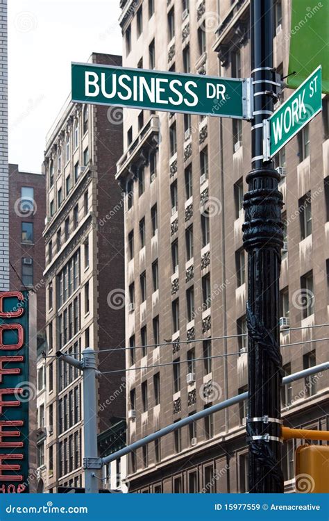 Business Street Corner Signs Stock Image Image Of Road Signpost
