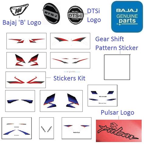 Bajaj Pulsar 150 Twin Disc Ug5 Bs4 Printed Decals And Stickers Kit