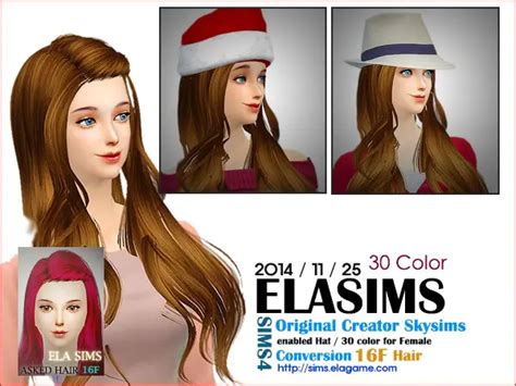 May Sims Skysims Hairstyle 16f Converted By Ela Sims 4 Hairs
