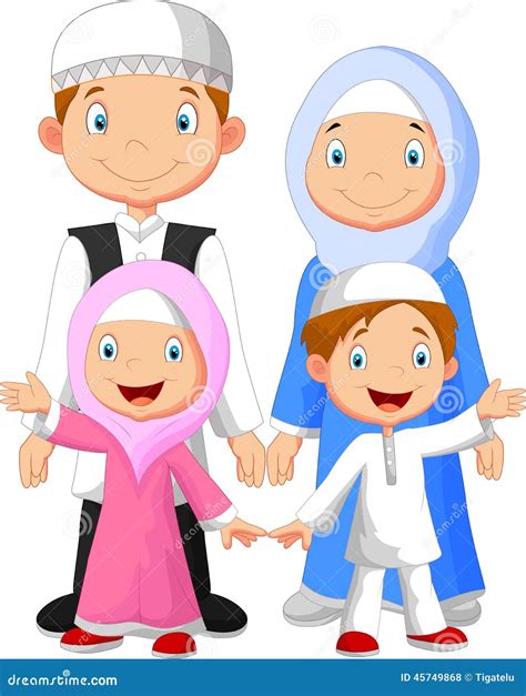 49 Kumpulan Gambar Kartun Keluarga Muslim Galeri Animasi