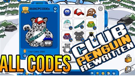 Club Penguin Rewritten All Codes 2020 Working Youtube