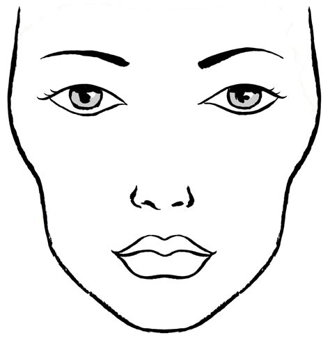 Blank Face Template For Makeup
