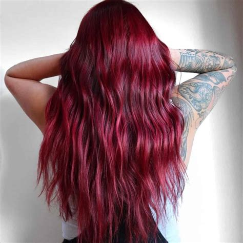 Deep Ruby Red Hair Color Thin Hair Ties