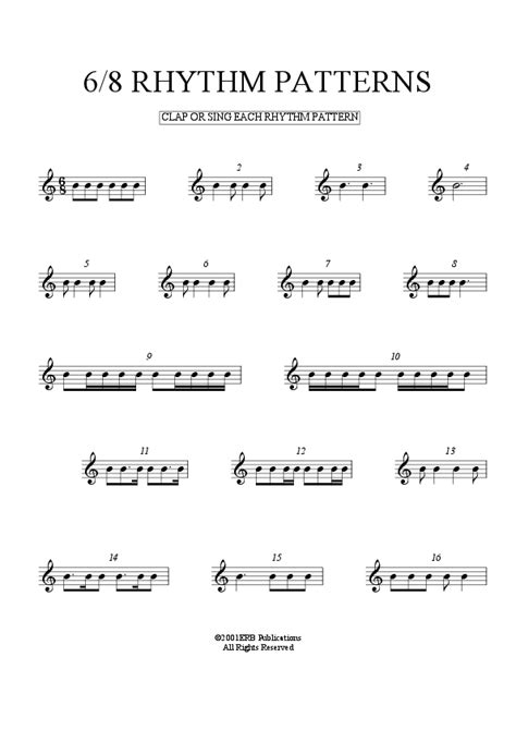 13 Best Images Of Music Rhythm Printable Worksheets 6 8 Rhythm