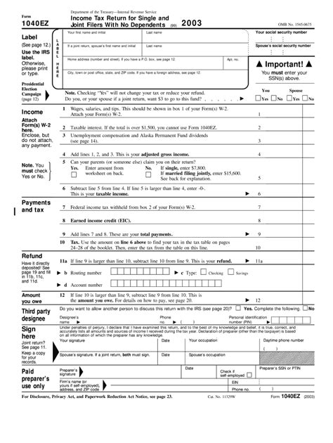 1040ez Form Fill Out And Sign Online Dochub