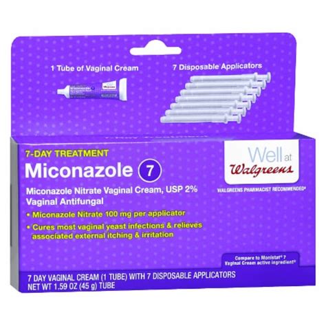 Walgreens Miconazole 7 Day Vaginal Antifunal Treatment 1 Ct Kroger