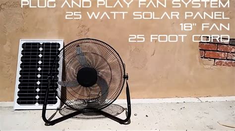 Large Solar Powered Floor Fan Youtube