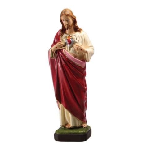 Statue Resin Inoutdoor Sacred Heart Jesus 400mm Statues 40cm