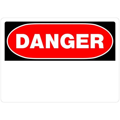 The Hillman Group 10 In X 14 In Plastic Blank Danger Sign 842052