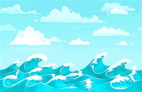 Cartoon Printable Ocean Cartoon Drawing Wave Drawing Easy