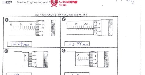 Download Micrometer Reading Practice Worksheets Gantt