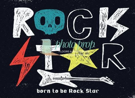 Rock Star Photography Backdrop Records Music Rock And Etsy How To