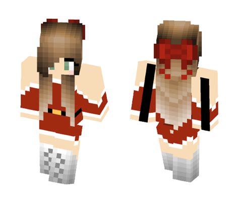 Download Christmas Girl With Bow Minecraft Skin For Free