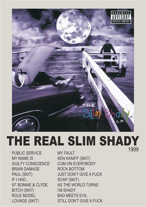 Eminem The Real Slim Shady Poster