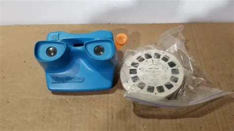 Vintage Fisher Price Blue View Master 3d Slide Picture Viewer Toy Usa W