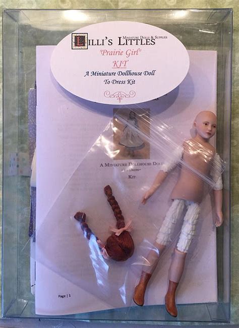 miniature porcelain dollhouse doll kit in 1 12 or 1 12th scale prairie girl etsy