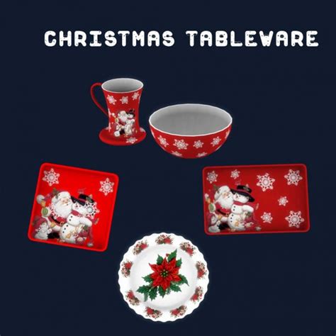 Leo 4 Sims Christmas Tableware • Sims 4 Downloads