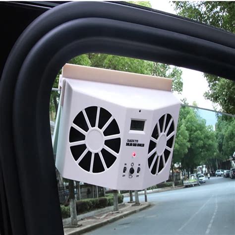Rechargeable Car Solar Powered Window Fan With Cool Exhaust Fan
