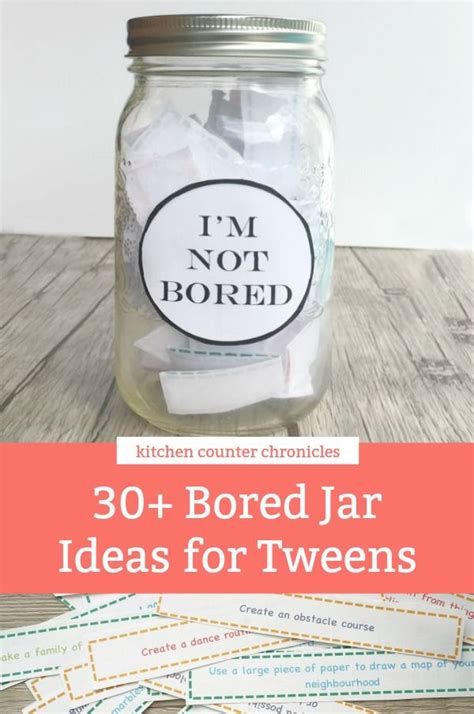 I M Bored Jar Activities For Tweens Free Printable Bored Jar Activity Jar Things To Do