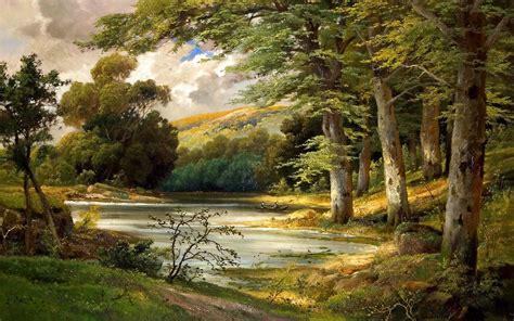 Romantic Forest By Alois Arnegger Landscape Paintings Nature