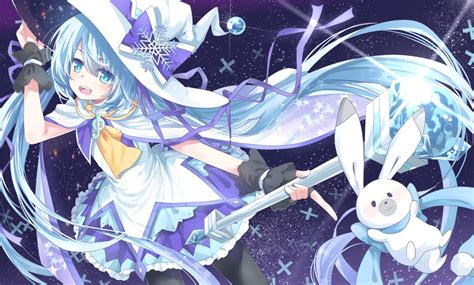 Hd Vocaloid Bunny Hatsune Miku Transistor Wand Witch Hat Yuki Pictures