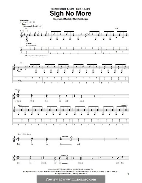 Sigh No More Mumford And Sons By M Mumford Sheet Music On Musicaneo