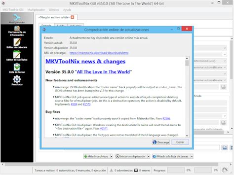 With these tools one can get information about (mkvinfo) matroska files, extract tracks/data from (mkvextract). PERWAREZ: MKVToolnix v35.0.0 Multilenguaje (Español ...