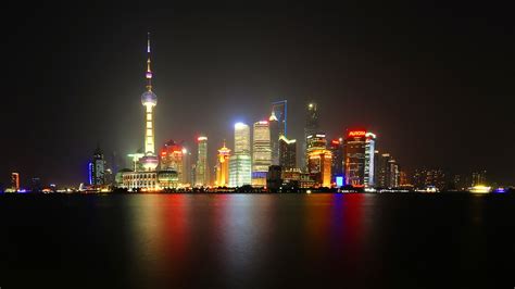 Shanghai Night Lights Wallpaper 3072x1728 147035