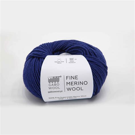 Włóczka Gabo Wool Fine Merino Wool Az1710 Ciemny Niebieski Kotki Motki