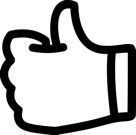 Like Thumb Up Hand Drawn Symbol Outline Comments Free Icon Thumbs Up