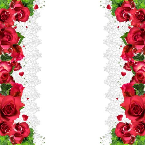 Rose Flower Red Clip Art Rose Flower Border Png 600x600 Png