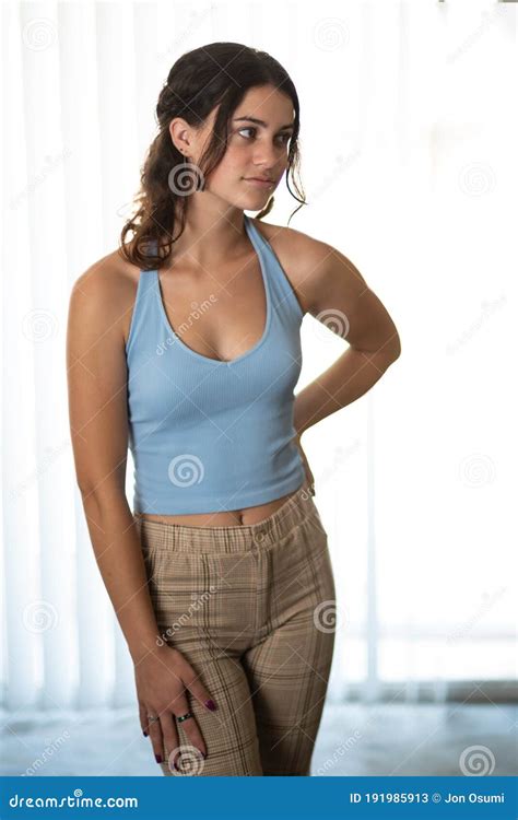 Stylish Teenager Glowing In The Backlight Stock Image Image Of Model
