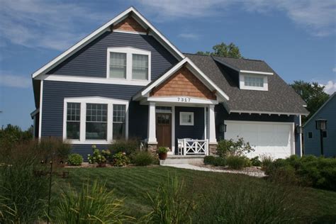 The best asphalt shingle roof color depends on the color of your home's exterior. craftsman house blue | Cedar shakes, Craftsman style and ...