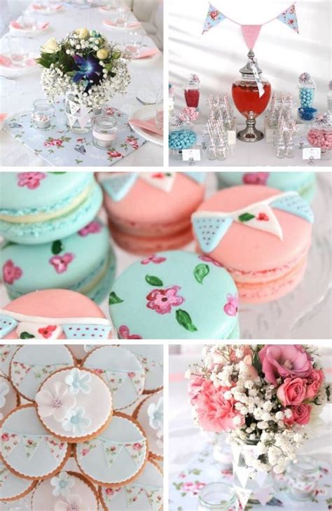 Pink Blue Shabby Chic Party Baby Shower Ideas 4u