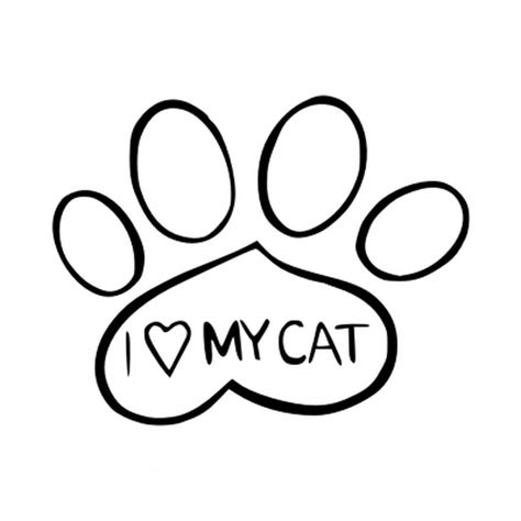 I Love My Cat Sticker Vinyl Decal Decalshouse