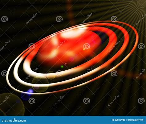 Red Planet Orbits And Cosmos Space Stock Illustration Illustration
