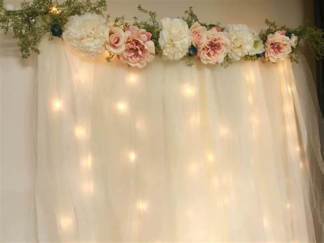 Diy Lit Tulle Backdrop Six Clever Sisters