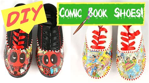 Mod Podge Shoes Make Your Own Back To School Diy Comic Book Shoes