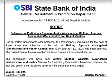 Sbi Clerk Prelims Admit Card 2021 Released Exam Dates